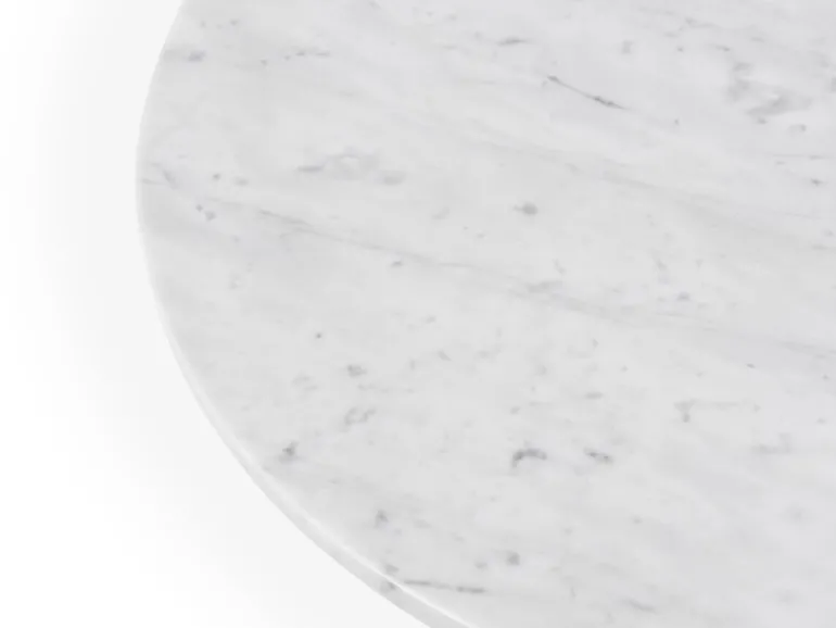 Normann Copenhagen Lunar soffbord, 70 cm, svart aluminium - vit marmor