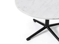 Normann Copenhagen Lunar soffbord, 70 cm, svart aluminium - vit marmor
