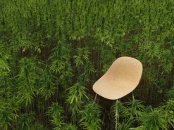 Normann Copenhagen Mat stol, gräddvitt stål – hampa