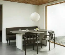 Normann Copenhagen Panel bord, 90 x 200 cm, kräm - mörkbrunt