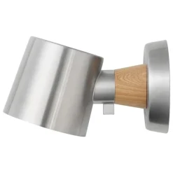Normann Copenhagen Rise vägglampa, fast montering, rostfritt stål
