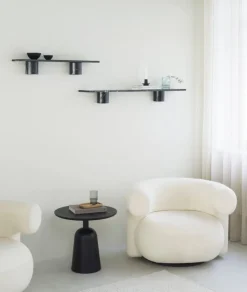 Normann Copenhagen Sten hylla, 80 cm, svart marmor