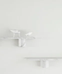 Normann Copenhagen Sten hylla, 80 cm, vit marmor