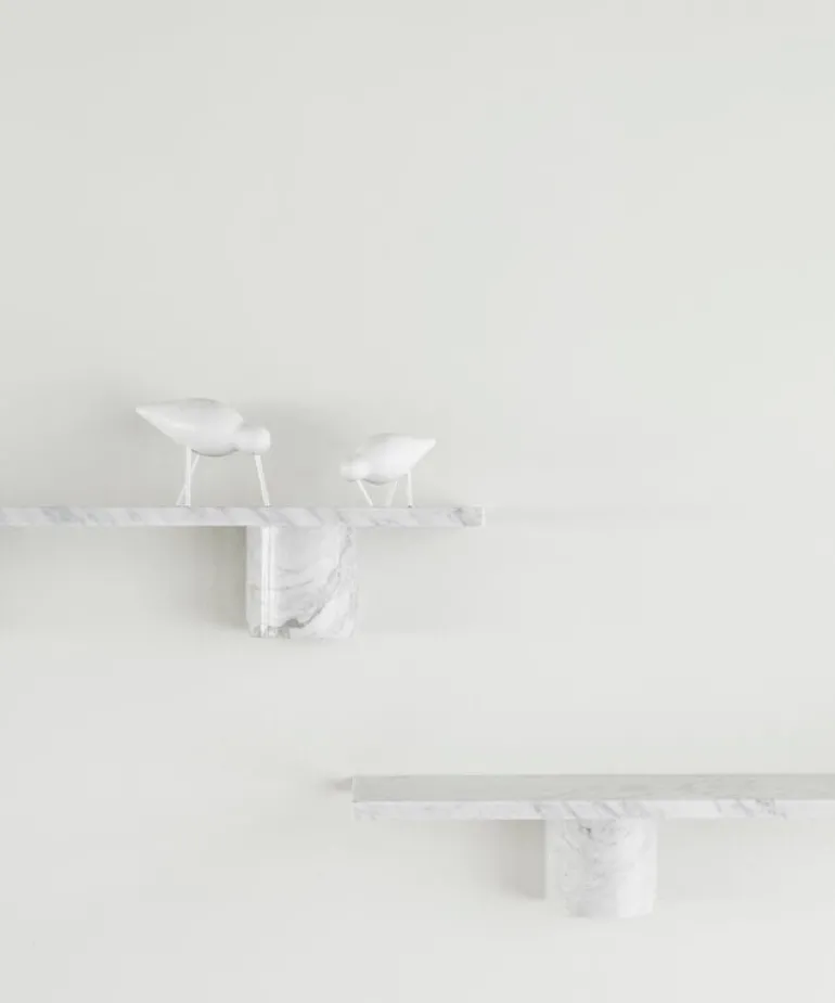 Normann Copenhagen Sten hylla, 80 cm, vit marmor
