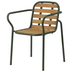 Normann Copenhagen Vig fåtölj, robiniaträ - mörkgrön