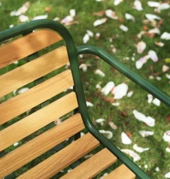 Normann Copenhagen Vig fåtölj, robiniaträ - mörkgrön