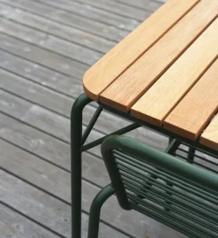 Normann Copenhagen Vig matbord, 90 x 80 cm, robiniaträ - mörkgrön