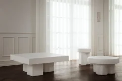 NORR11 Gear Square soffbord, 100 x 100 cm, krita