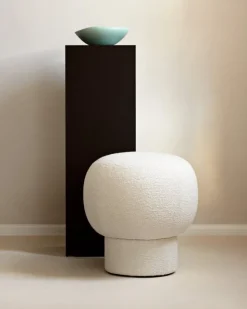 NORR11 Liège puff, Barnum Bouclé 01 off-white