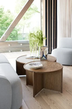 Northern Cling soffbord, stort, 90 cm, rökt ek