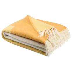 Northern Echo pläd, 130 x 170 cm, gul