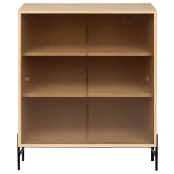 Northern Hifive glasvitrin, 75 cm, låg, ljusoljad ek