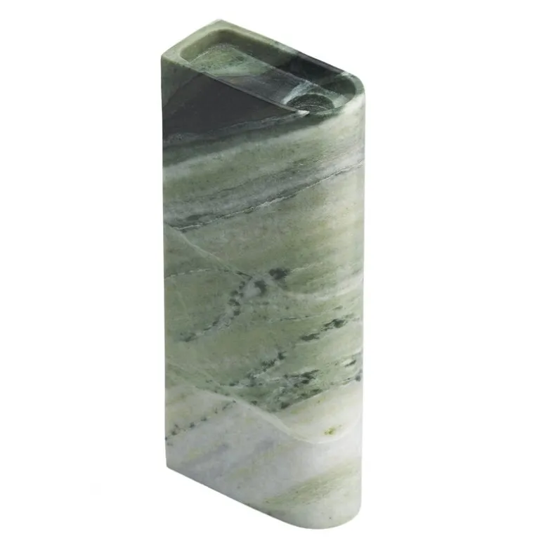 Northern Monolith ljushållare, hög, blandad grön marmor