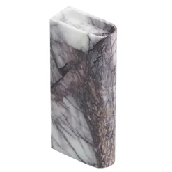 Northern Monolith ljushållare, hög, blandad vit marmor