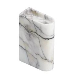 Northern Monolith ljushållare, medium, blandad vit marmor