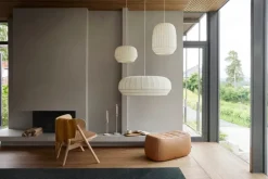 Northern Tradition pendellampa, stor, oval, vit