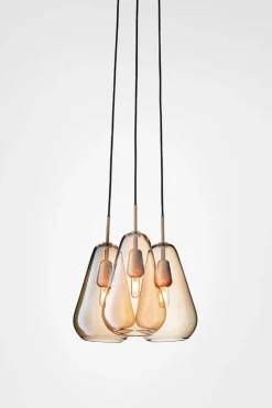 Nuura Anoli 3 pendellampa, guld