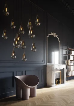 Nuura Anoli 13 pendellampa, guld