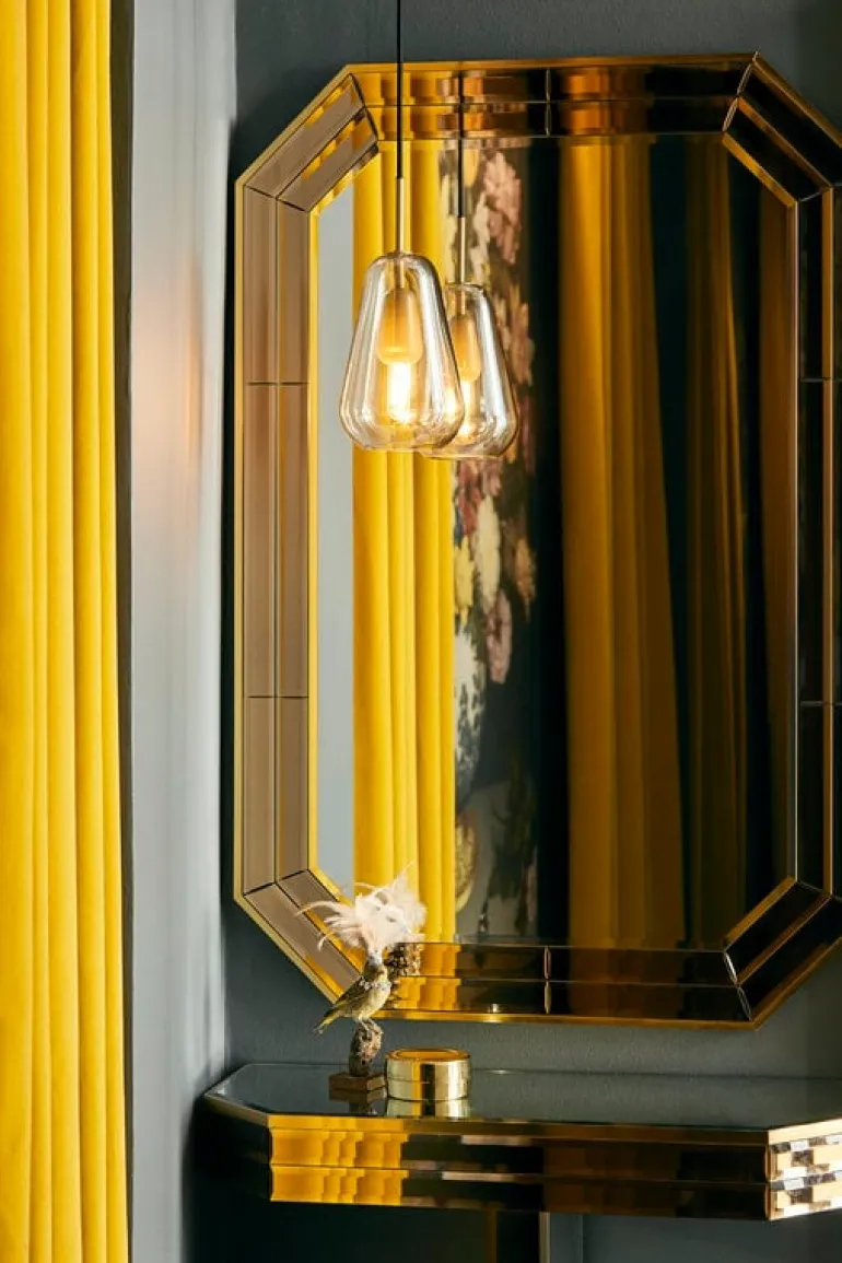 Nuura Anoli 1 pendellampa, liten, guld