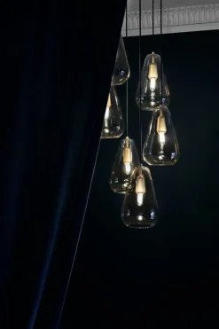 Nuura Anoli 6 pendellampa, guld