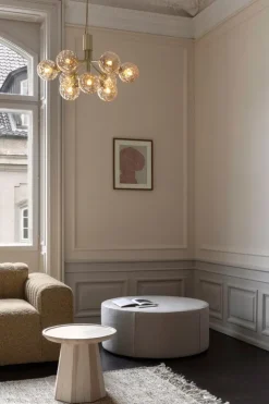 Nuura Apiales 9 pendellampa, brushed brass - optic gold