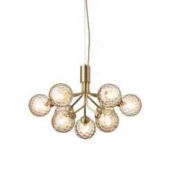 Nuura Apiales 9 pendellampa, brushed brass - optic gold