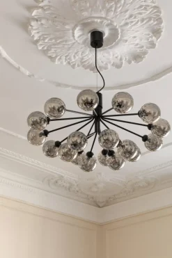 Nuura Apiales 18 pendellampa, satin black - optic smoked