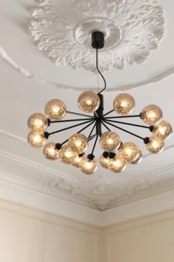 Nuura Apiales 18 pendellampa, satin black - optic smoked