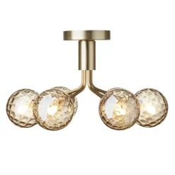 Nuura Apiales 6 taklampa, brushed brass - optic gold