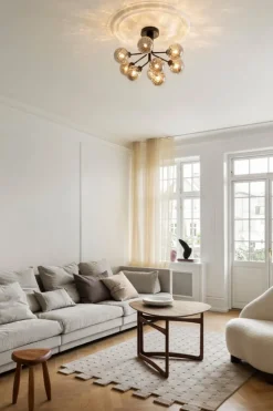 Nuura Apiales 9 taklampa, satin black - optic smoked