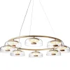 Nuura Blossi 8 pendellampa, Nordic gold - klar