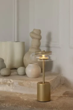 Nuura Blossi Mini bärbar bordslampa, nordisk guld - klar