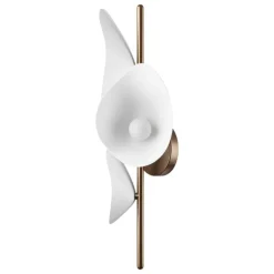 Nuura Florii 3 vägglampa, mörk brons - vit