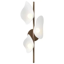 Nuura Florii 3 vägglampa, mörk brons - vit