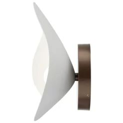 Nuura Florii 1 vägglampa, mörk brons - vit