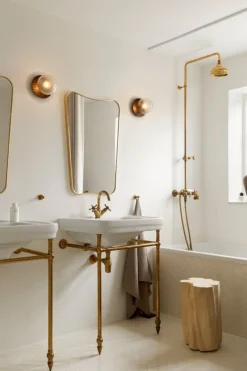 Nuura Liila 1 vägg-/taklampa, medium, mörk brons - optic clear