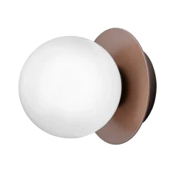 Nuura Liila 1 vägg-/taklampa, liten, mörk brons - opal