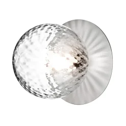Nuura Liila 1 vägg-/taklampa, liten, silver - optisk klar