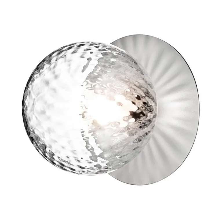 Nuura Liila 1 vägg-/taklampa, liten, silver - optisk klar