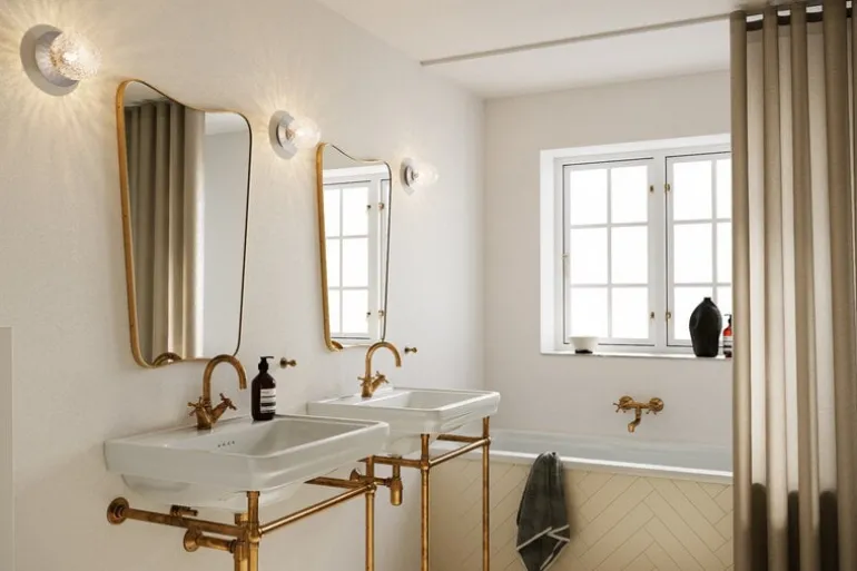 Nuura Liila 1 vägg-/taklampa, liten, silver - optisk klar