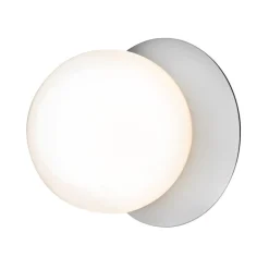 Nuura Liila 1 vägg-/taklampa, liten, silver - opal