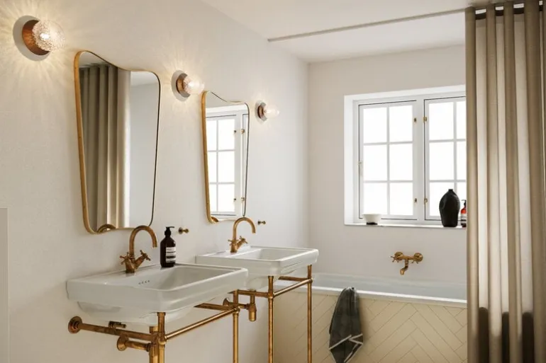 Nuura Liila 1 vägg-/taklampa, liten, mörk brons - klar optik