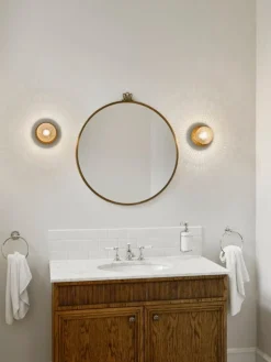 Nuura Liila 1 vägg-/taklampa, liten, mörk brons - klar optik