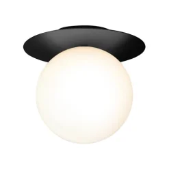 Nuura Liila 1 vägg-/taklampa, stor, svart - opalvit