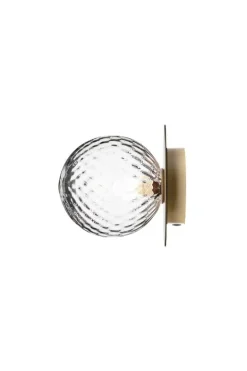 Nuura Liila 1 vägg-/taklampa, liten, nordic gold - klar optik