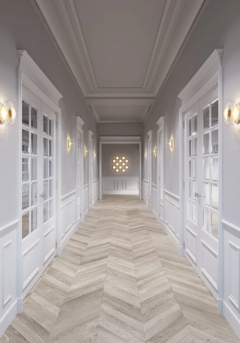 Nuura Liila 12 vägg-/taklampa, guld - opal