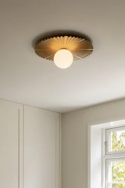 Nuura Liila Muuse vägg-/taklampa, medium, Nordic gold - opal