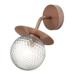 Nuura Liila Outdoor vägglampa, mörk brons - optic clear