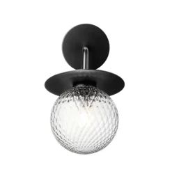 Nuura Liila Outdoor vägglampa, svart - optic clear