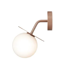 Nuura Liila Outdoor vägglampa, mörk brons - opalvit